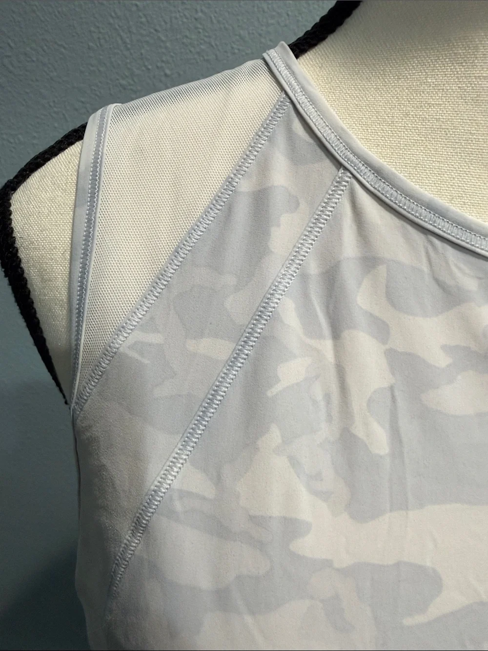 lululemon athletica Light Gray Camouflage Racerback Tank